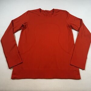 Lululemon Men's Orange Long Sleeve Lightweight Athleta Shirt Performance Small